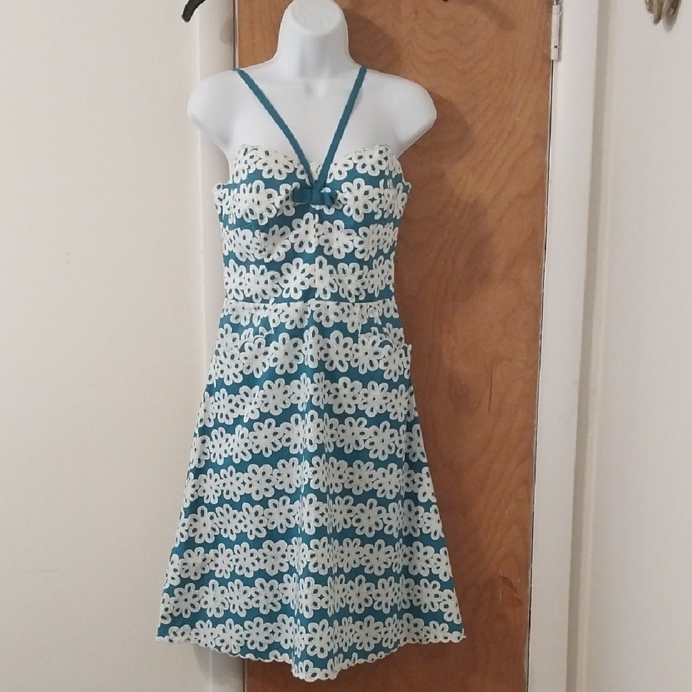 Betsey Johnson Teal  Floral Dress
